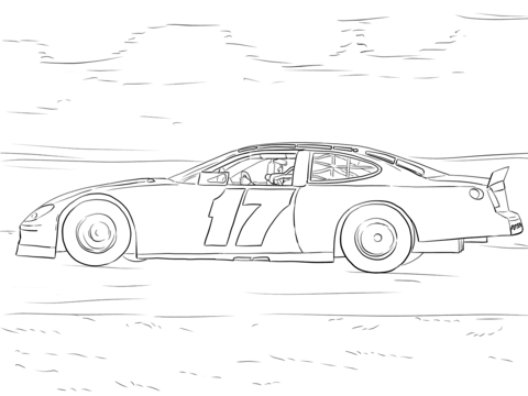 Matt Kenseths Nascar Car Coloring Page